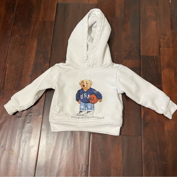 Polo Ralph Lauren Other - Polo Ralph Lauren Polo Bear White Hoodie 2T